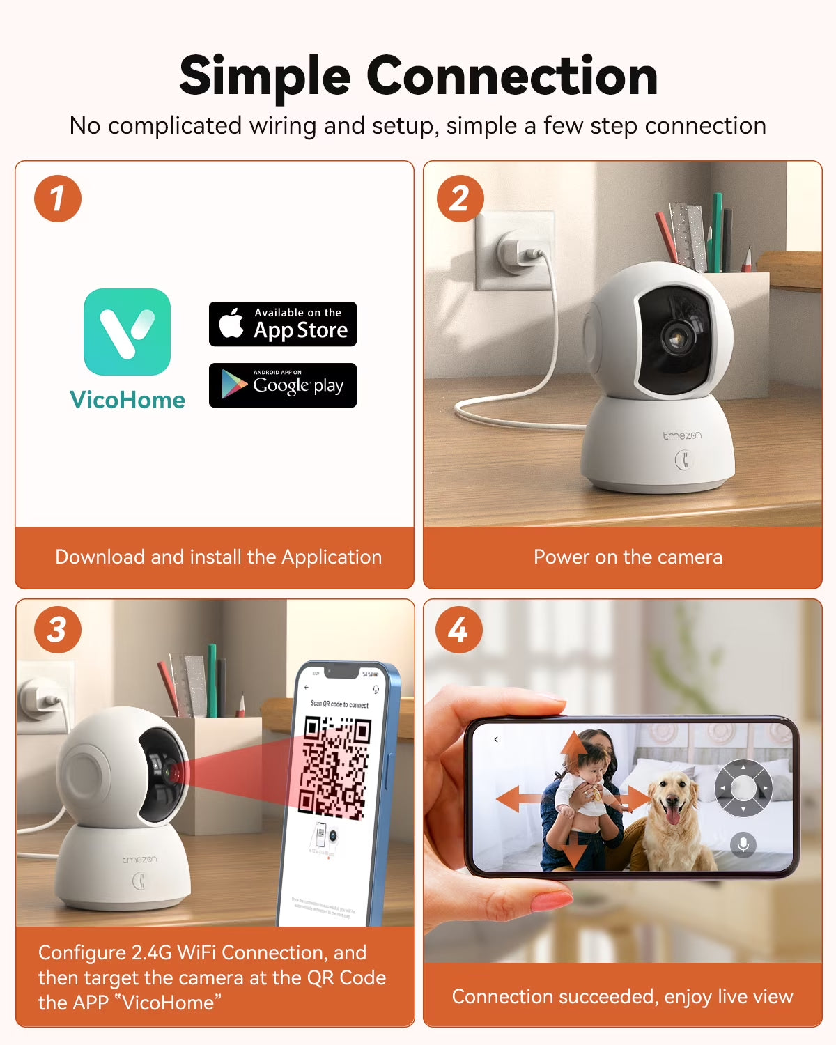 Indoor Two-Way Wireless Video Camera for Pets